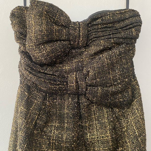 Minuet Strapless Metallic Black Dress sz M & L Barbiecore for Special Occasions - Picture 2 of 7